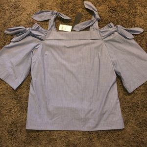 White and Blue Striped Shirt